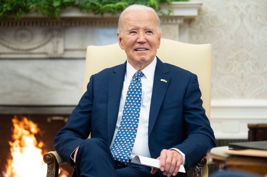 President Joe Biden speaks in the Oval Office of the White House, Feb. 27, 2024, in Washington. Biden on Feb. 28 is signing an executive order aiming to better protect Americans' personal data on everything from biometrics and health records to finances and geolocation from foreign adversaries like China and Russia. (AP Photo/Evan Vucci)