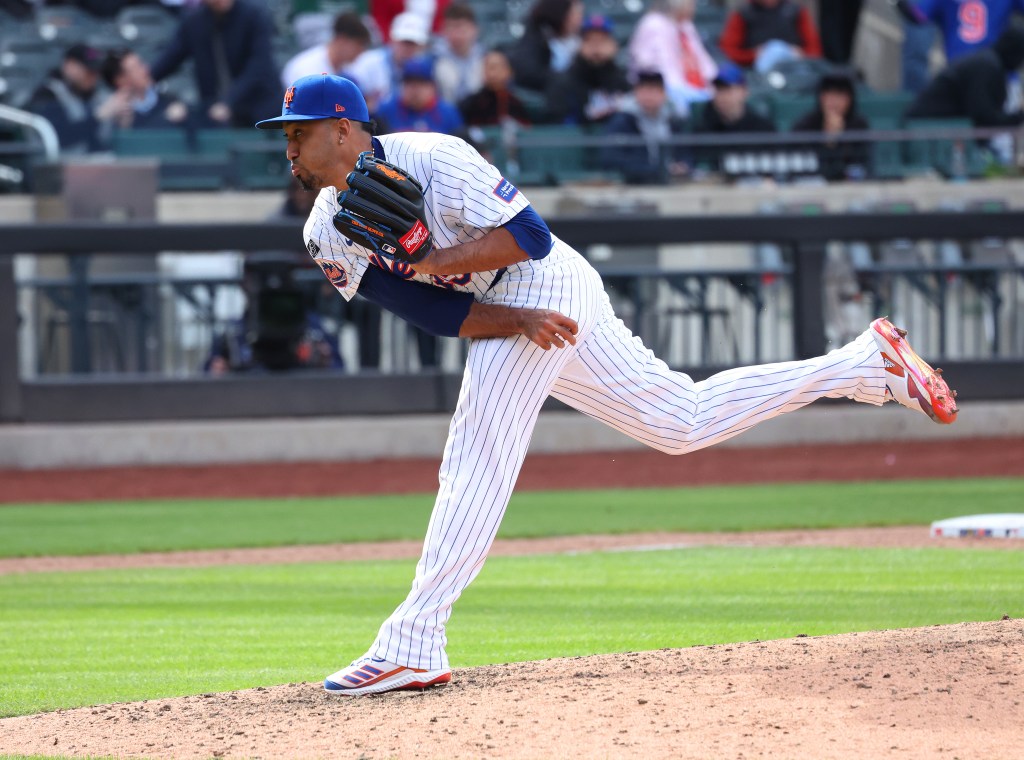 Edwin Diaz struck out the final batter he faced on Saturday vs. the Brewers.