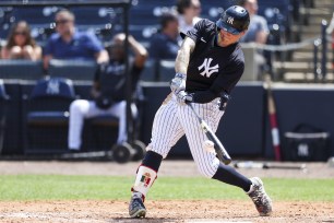 Alex Verdugo had a two-hit day for the Yankees on Monday.