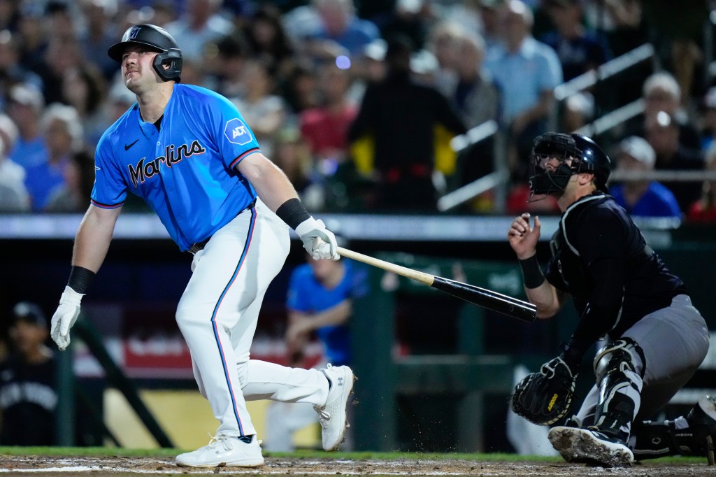 Jake Burger #36 of the Miami Marlins 