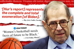 Rep. Jerry Nadler claimed that Special Counsel Robert Hur's report "represents the complete and total exoneration" of President Biden — despite Hur testifying that he did not exonerate Biden.