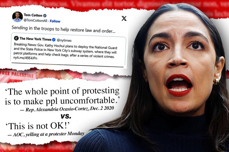 Rep. Alexandria Ocasio-Cortez snapped at protesters who heckled her for not saying that Israel is committing genocide in Gaza.