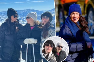 Meghan Markle hits the slopes for 'perfect trip' with pals after Harry loses UK police protection