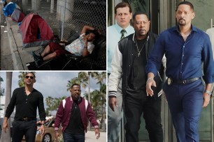 Homeless Miami residents claim police forced them to move their tents due to the filming of "Bad Boys 4."