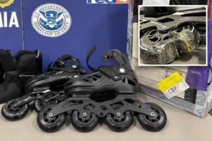 A set of Canariam Rollerblades shipped from Bogota, Colombia, to Kenosha, Wisconsin, has been found to have wheels coated in a gelatin-like substance that tested positive for cocaine