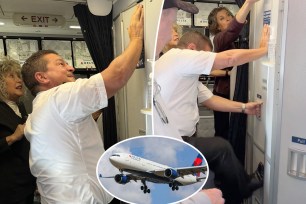 A man named Brent had the crappiest flight ever after getting trapped in the airplane lavatory for 35 minutes -- before eventually getting rescued by the pilot.