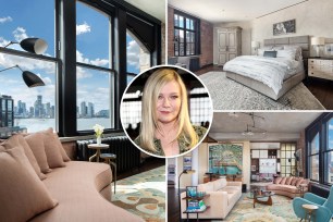 Inset of Kirsten Dunst over shots of her former downtown home.