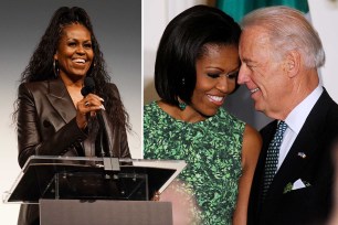 Michelle Obama and Joe Biden