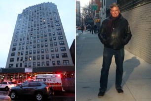 Jon Medwick standing alongside building on 300 West 23rd Street