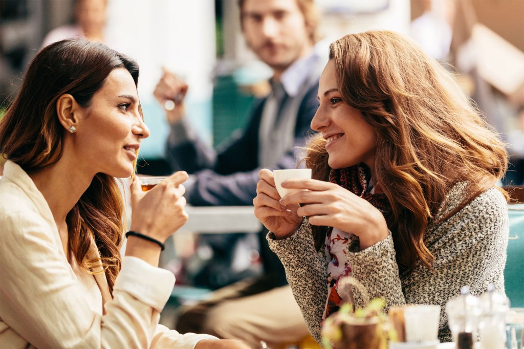 A group of women drinking tea.