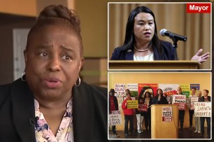 Oakland Mayor Sheng Thao (top right) is facing a recall effort over her handling of rampant crime and business closures in the California city