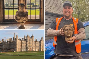 Greg Crawley, a British construction worker, accidentally became an archeologist for a day when he dug up an 1,800-year-old statue of a Roman woman mysteriously buried near the Burghley House.