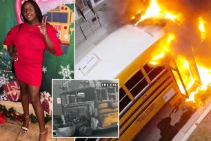 Hero bus driver Kia Rousseve and the burning bus