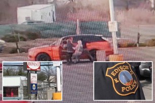 Carjacking in progress captured by surveillance footage