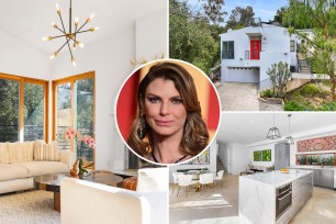 Collage of a house with Angela Lindvall