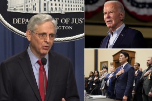 Merrick Garland, Joe Biden and Robert Hur