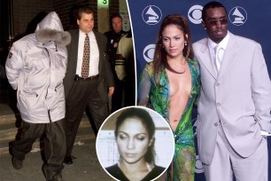 Sean "Diddy" Combs with J-Lo.