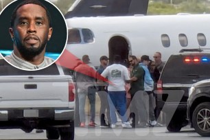 Sean "Diddy" Combs was seen speaking to federal agents at an airport Monday after they intercepted his plane following a raid at his Los Angeles and Miami homes.