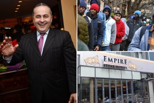 Jack Sinanaj, owner of Empire Steak House in Manhattan