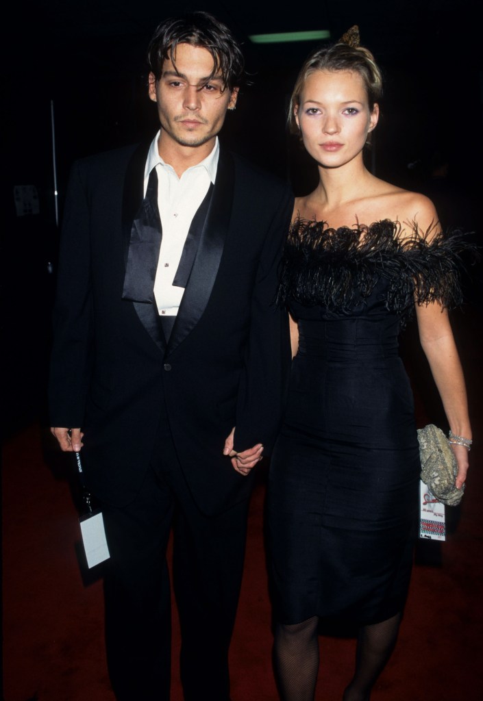 Close up of Johnny Depp and Kate Moss during "Sinatra: 80 Years My Way" Birthday Celebration. 