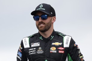 Austin Dillon, driver of the #3 Get Bioethanol Chevrolet, walks onstage during driver intros prior to the NASCAR Cup Series EchoPark Automotive Grand Prix at Circuit of The Americas.