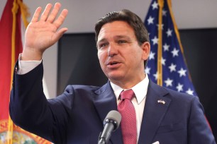 Florida Gov. Ron DeSantis thanks supporters after signing House bill 621.