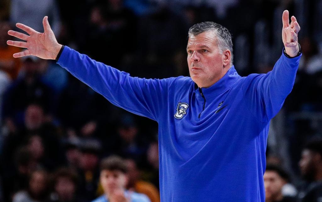 Creighton coach Doug McDermott reacts in frustration during Tennessee's win.