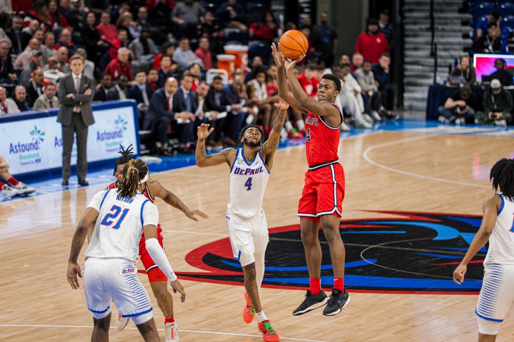 Nahiem Alleyne shoots a jump shot for St. John's against DePaul on Tuesday. 