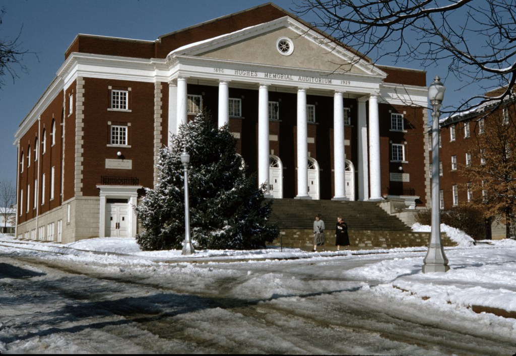 Hughes Memorial Auditorium at Asbury University in the winter, Kentucky