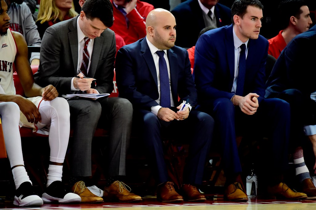 Matt Abdelmassih, center, will be relied on to help rebuild the Johnnies, utilizing the transfer portal, after March Madness snub.