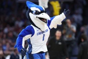 BetMGM bonus bet graphic featuring Creighton mascot.