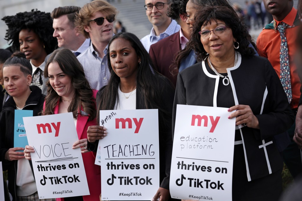 TikTok users received a notification urging them to "speak up now before your government strips 170 million Americans of their Constitutional right to free expression." 