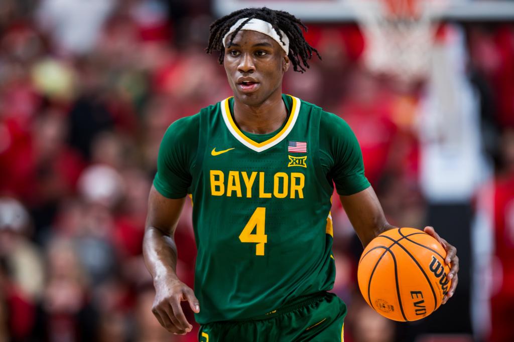 Baylor's Ja'Kobe Walter is expected to be a first-round pick if he enters the 2024 NBA Draft.  