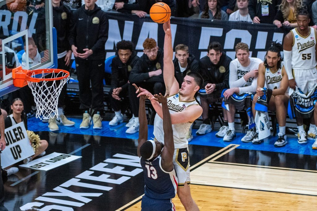 Zach Edey had 27 points and 14 rebounds in Purdue's win over Gonzaga. 