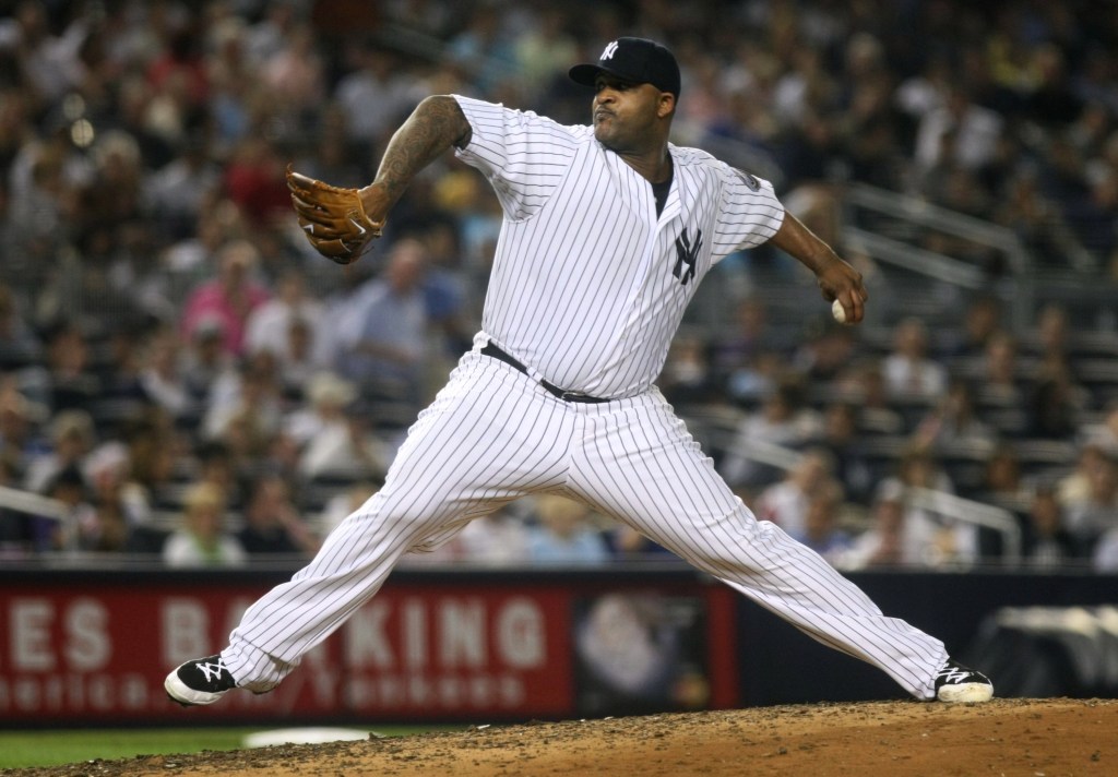 CC Sabathia, landing third on this list, pictured pitching in the sixth inning against the Seattle Mariners at Yankee Stadium on July 2, 2009 in the Bronx.