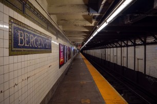 The Bergen Street station Bergen Street and Flatbush Avenue in Park Slope, Brooklyn.