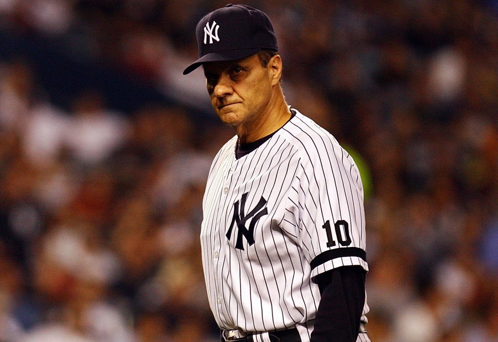 Joe Torre, pictured in 2007, donned the full Yankees uniform on Friday for the first time since that season, his last as the team's manager.