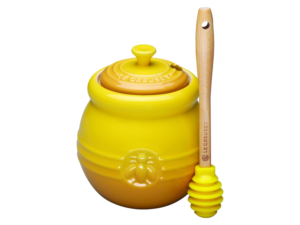 Le Creuset Stoneware Honey Pot with Silicone Dipper