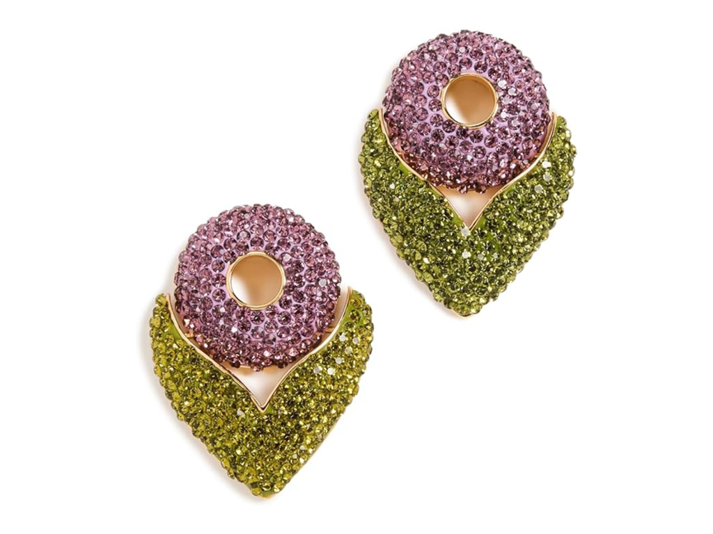 Lele Sadoughi Tulip Pave Earrings