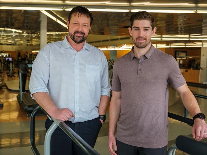 Researchers Andreas Bergdahl (left) and Francis Parenteau found that cranberries are a fruit to boost running performance.