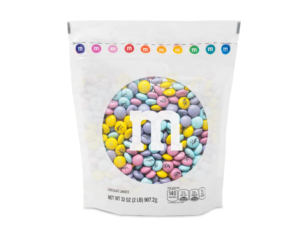 M&Ms Pre-Designed Unicorn Printed Milk Chocolate Candy (2-Pound Bag)