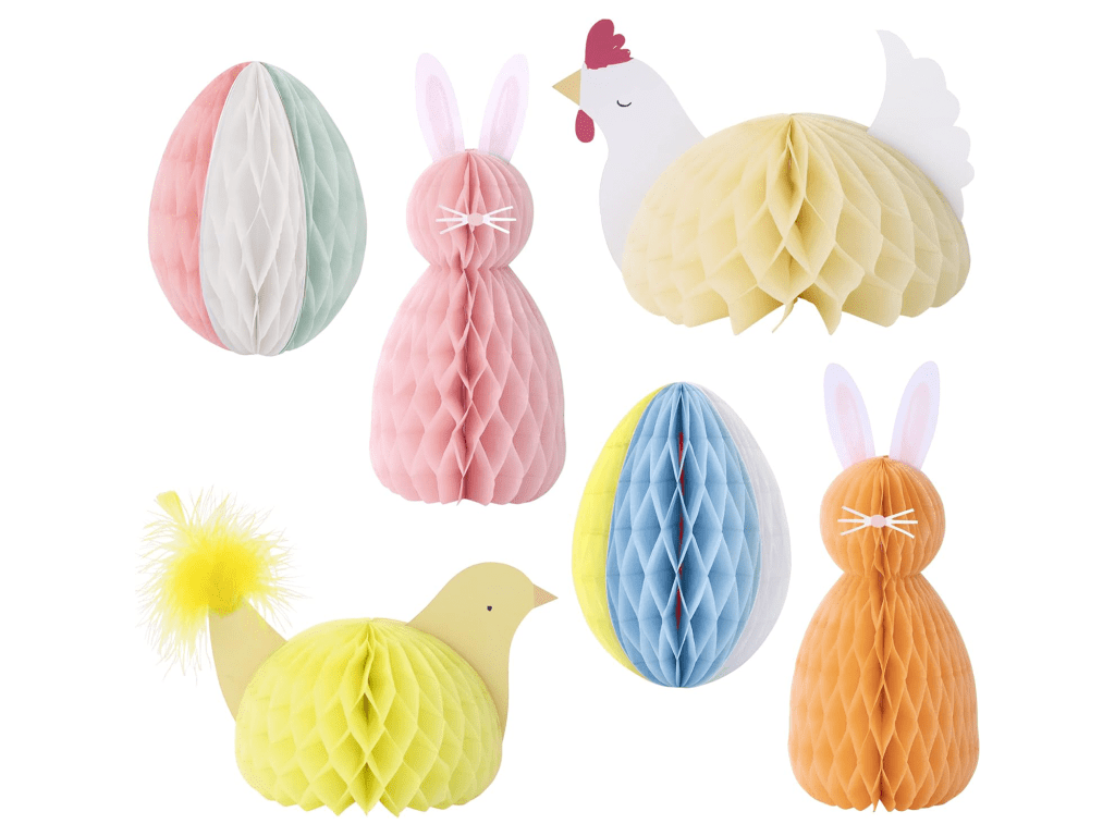 Meri Meri Easter Honeycomb Decorations (6-Pack)