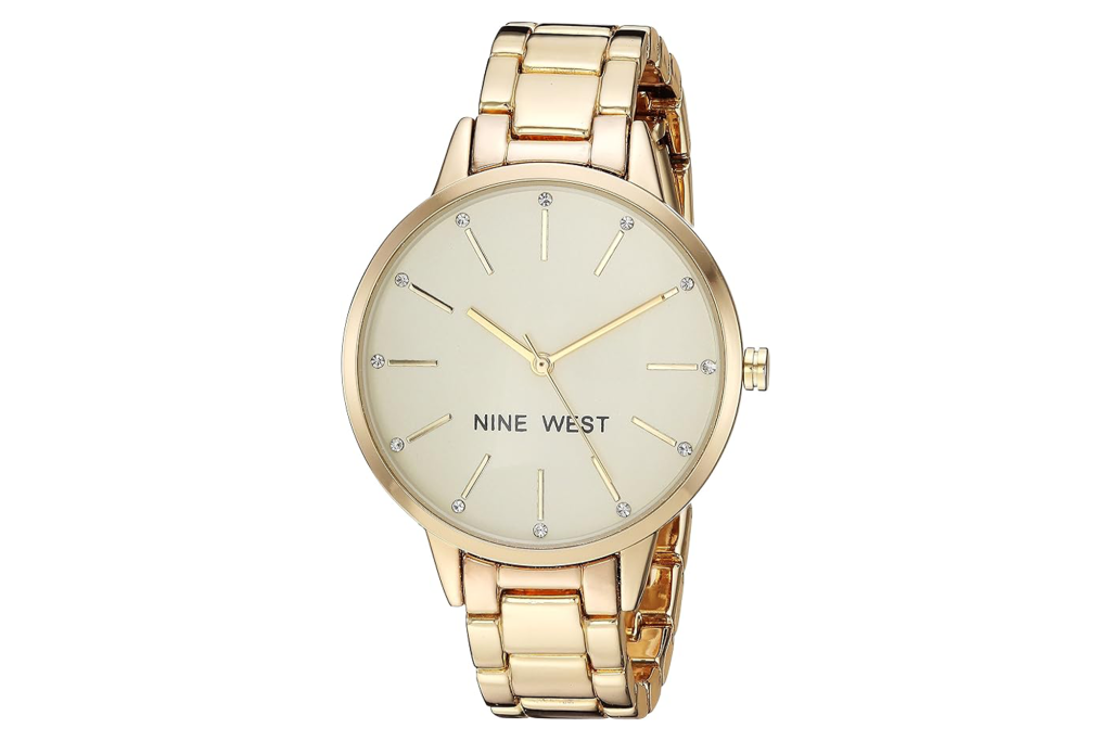 Nine West Women's Crystal Accented Bracelet Watch