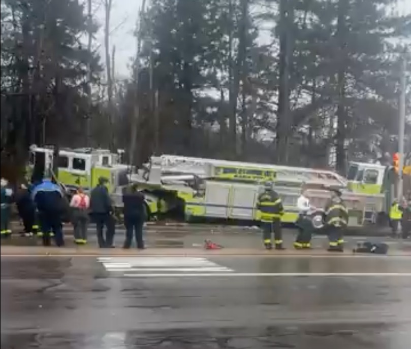 A rescue truck from Valley Regional Fire and Rescue was one of the two vehicles involved in the crash while heading to a house fire. 