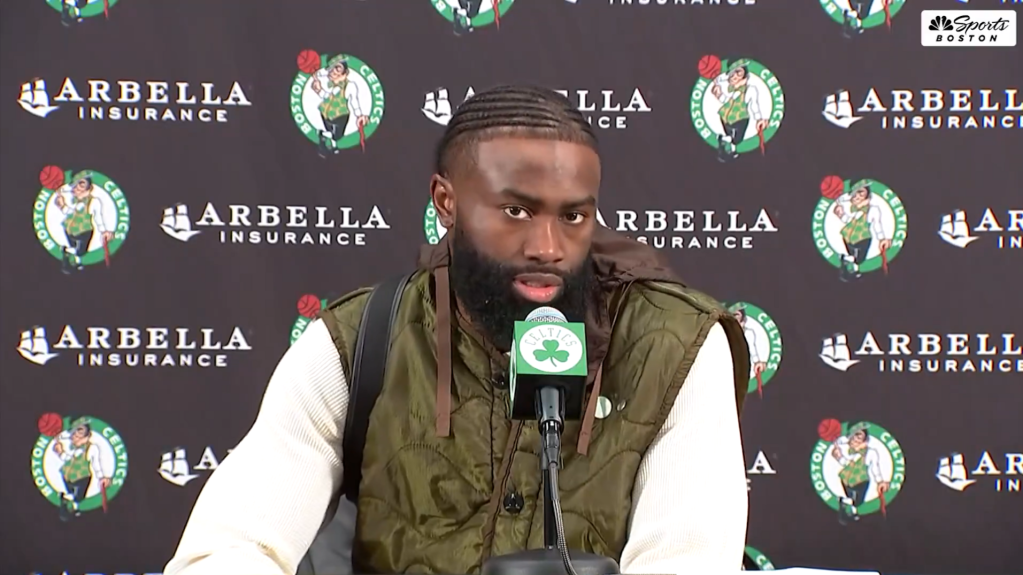 Jaylen Brown ripped into the Warriors in the postgame press conference, expressing that he felt disrespected by their defense.