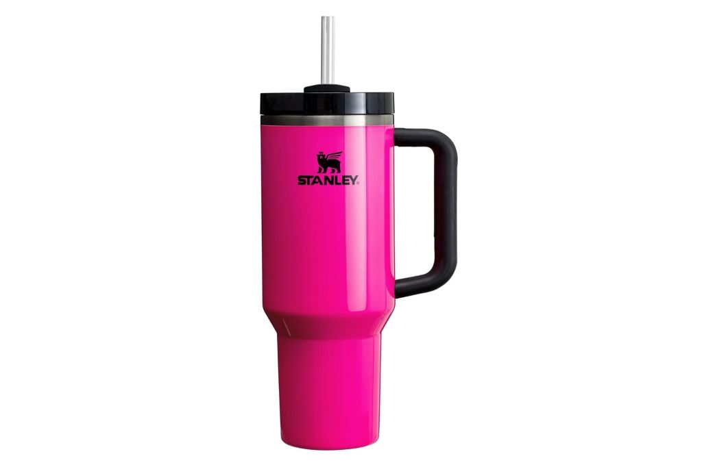 A hot pink Stanley Quencher tumblr. 