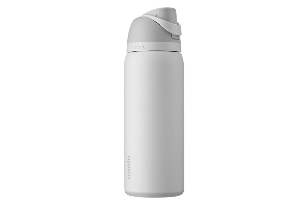 A steel water bottle