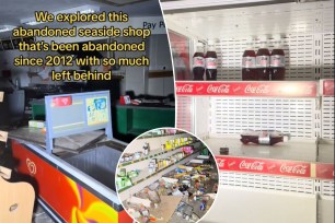 A pair of friends who randomly stumbled across an abandoned shop on the side of a road in Northern Ireland were shocked to discover what was still left inside.