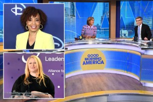 Good Morning America anchors, Kim Godwin and Debra OConnell