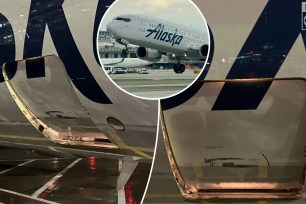 A cargo door on an Alaska Airlines flight was unsealed upon landing. There were reportedly pets in the cargo hold.